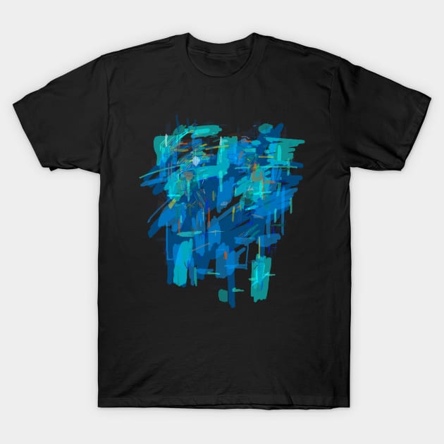 Blue Background T-Shirt by Nikokosmos